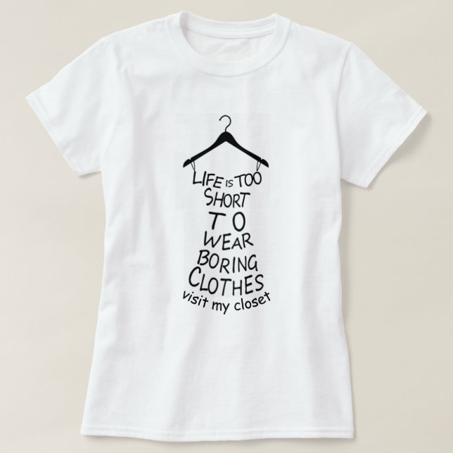 Besuchen Sie den weißen T - Shirt meiner Kleidersc (Design vorne)