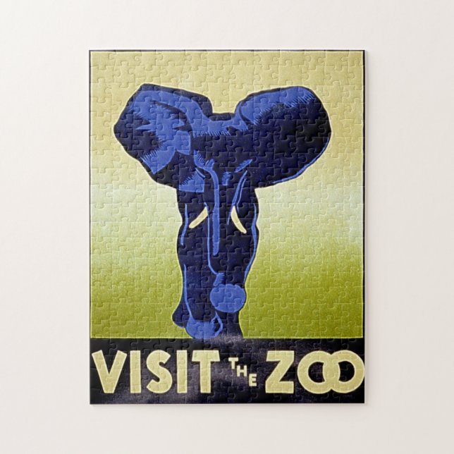 Besuchen Sie den Zoo - Elephant - Vintages WPA-Pos (Vertikal)