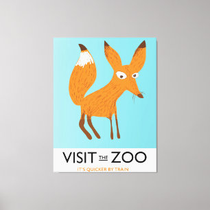 Besuchen Sie den Zoo - Fox Edition Leinwanddruck