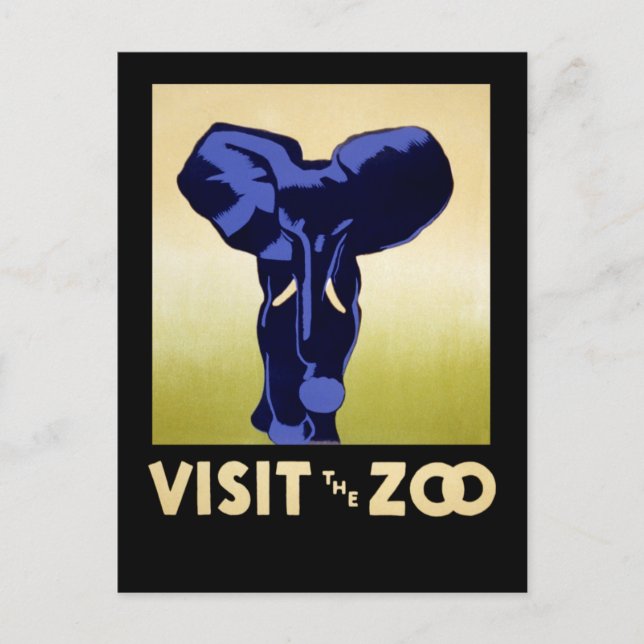 Besuchen Sie den Zoo Postkarte (Vorderseite)