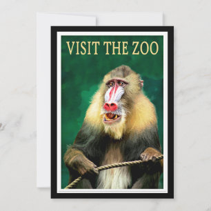 Besuchen Sie den Zoo, Vintage Reiseplakat,