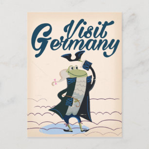 Besuchen Sie Deutschland Vintage-Reiseplakat Postkarte