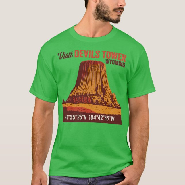 Besuchen Sie Devils Tower Lustig T-Shirt (Vorderseite)