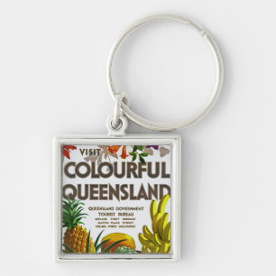 Besuchen Sie die farbenfrohe Queensland Schlüsselanhänger