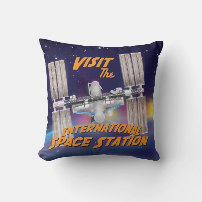 Besuchen Sie die Internationale Raumstation Kissen (Vorderseite)