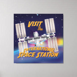 Besuchen Sie die Internationale Raumstation Leinwanddruck