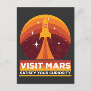 Besuchen Sie die Mars Space Astronomie Genießen Si Postkarte