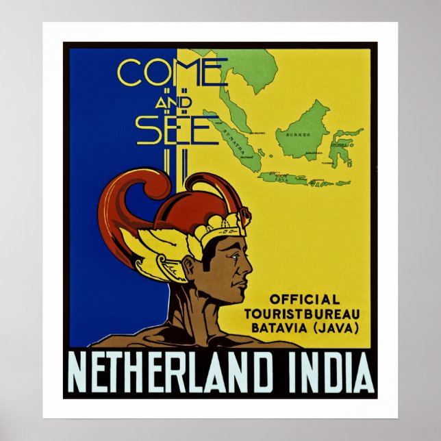 Besuchen Sie die Niederlande Indien Poster (Vorne)