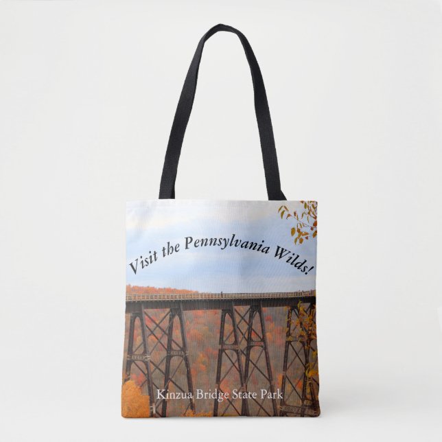 Besuchen Sie die Pennsylvania Wilds Kinzua Bridge Tasche (Vorderseite)