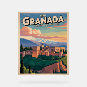 Besuchen Sie die Universität Granada Acrylschild