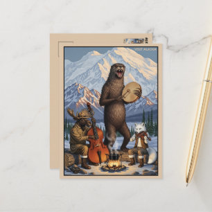 Besuchen Sie die WPA-Kunst Alaskas Postkarte