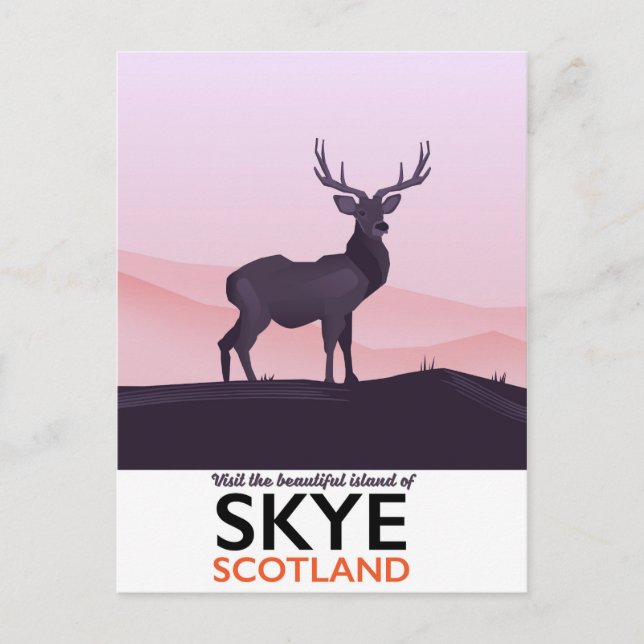 Besuchen Sie die wunderschöne Insel Skye Postkarte (Vorderseite)