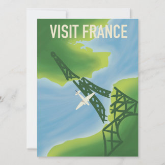 Besuchen Sie Frankreich Vintages Reiseplakat