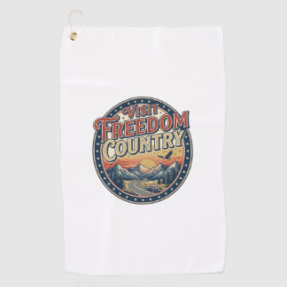 Besuchen Sie Freedom Country Patriotisches Reisen Golfhandtuch