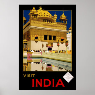 Besuchen Sie Indien Poster