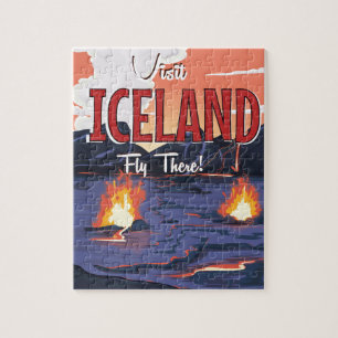 Besuchen Sie Island Vintage Reiseplakat