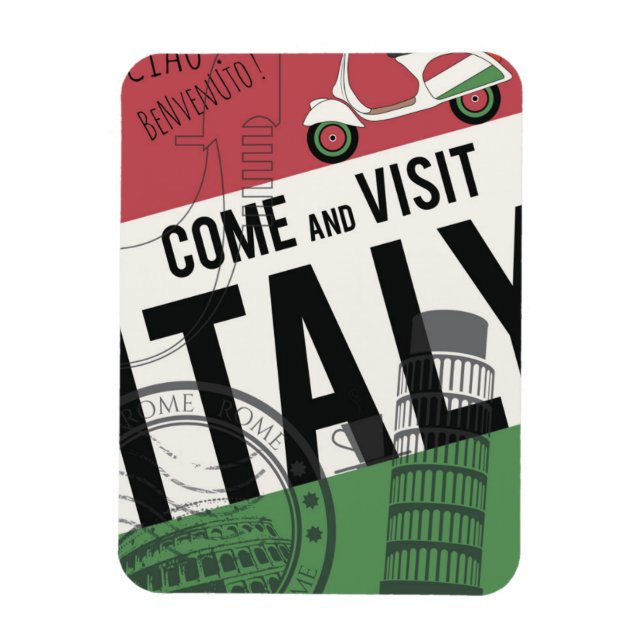 Besuchen Sie Italien Magnet (Vertikal)