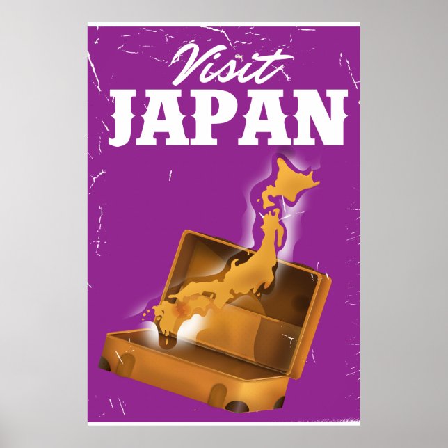 Besuchen Sie Japan Vintage Reiseplakat Poster (Vorne)