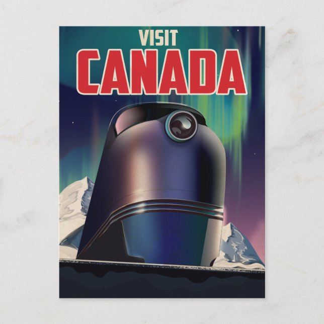 Besuchen Sie Kanada Reiseplakat Postkarte (Vorderseite)