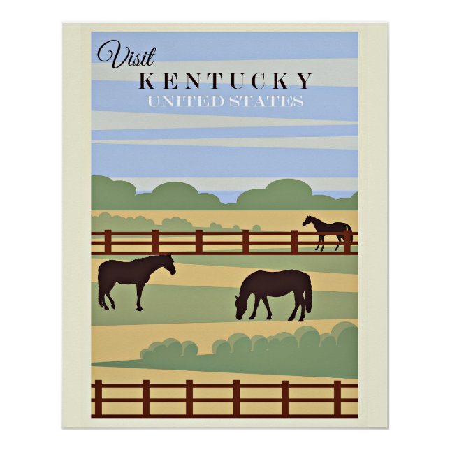 Besuchen Sie Kentucky Reiseplakat, Poster (Vorderseite)