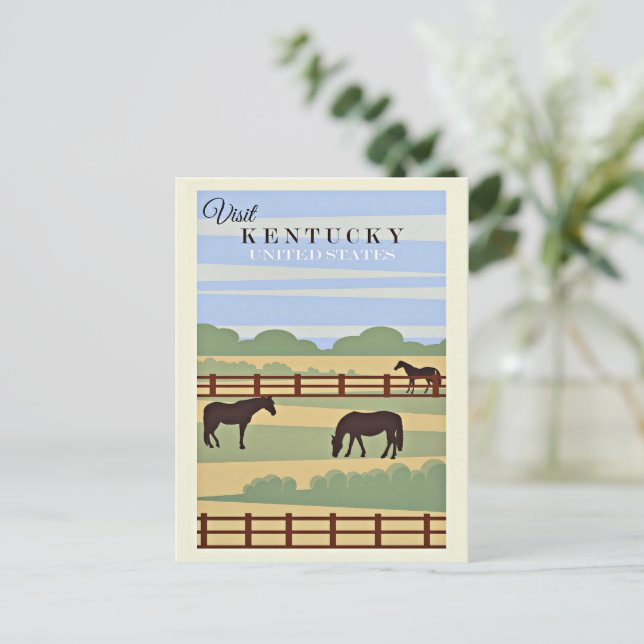 Besuchen Sie Kentucky Reiseplakat, Postkarte (Stehend Vorderseite)