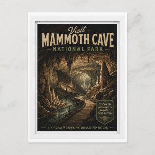 Besuchen Sie Mammoth Cave National Park Reise Vint Postkarte