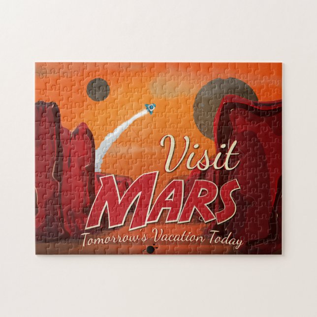 Besuchen Sie Mars Vintage Poster (Horizontal)