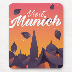 Besuchen Sie München Deutschland Reiseplakat Mousepad