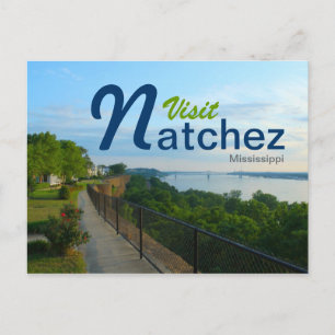Besuchen Sie Natchez, Mississippi auf den Bluffs Postkarte