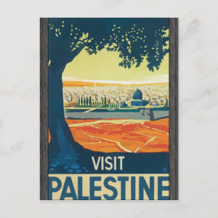 Besuchen Sie Palästina, Vintage Postkarte