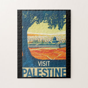Besuchen Sie Palästina Vintage-Reiseposter