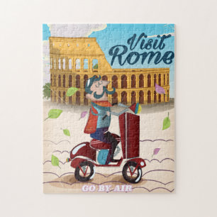 Besuchen Sie Rom Cartoon-Reiseposter