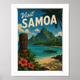 Besuchen Sie Samoa Travel Vintage Poster