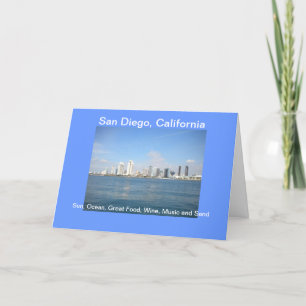 Besuchen Sie San Diego, Kalifornien Card Karte
