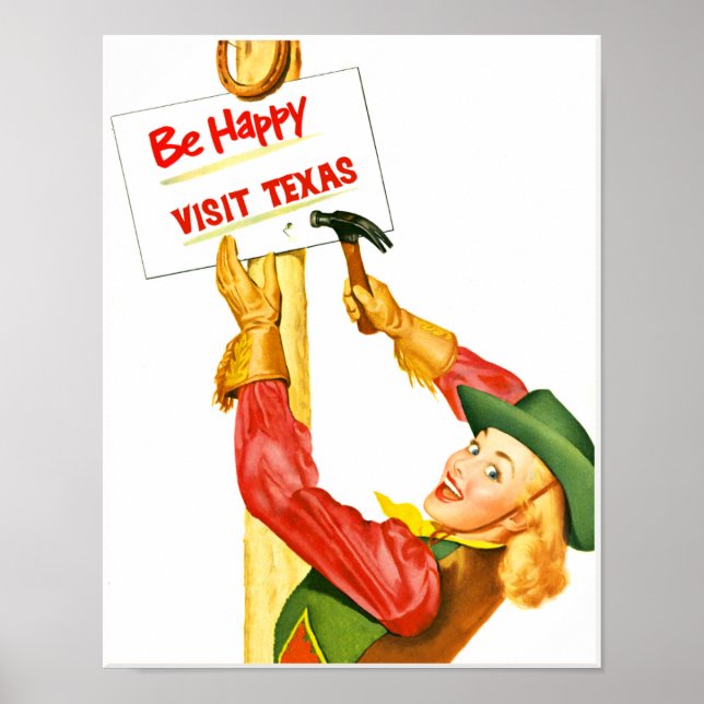 Besuchen Sie Texas Reiseplakat Poster (Vorne)