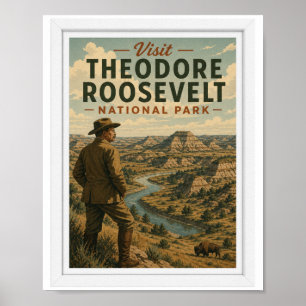 Besuchen Sie Theodore Roosevelt National Park Reis Poster