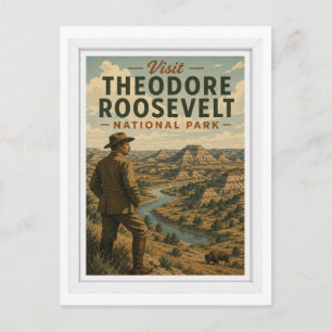 Besuchen Sie Theodore Roosevelt National Park Reis Postkarte