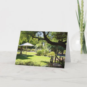 Besuchen Sie uns Green Garden Venue Grußkarte Karte