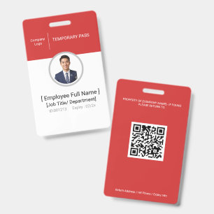 Besucher Temporäre Gäste Foto-ID-Ausweis Ausweis