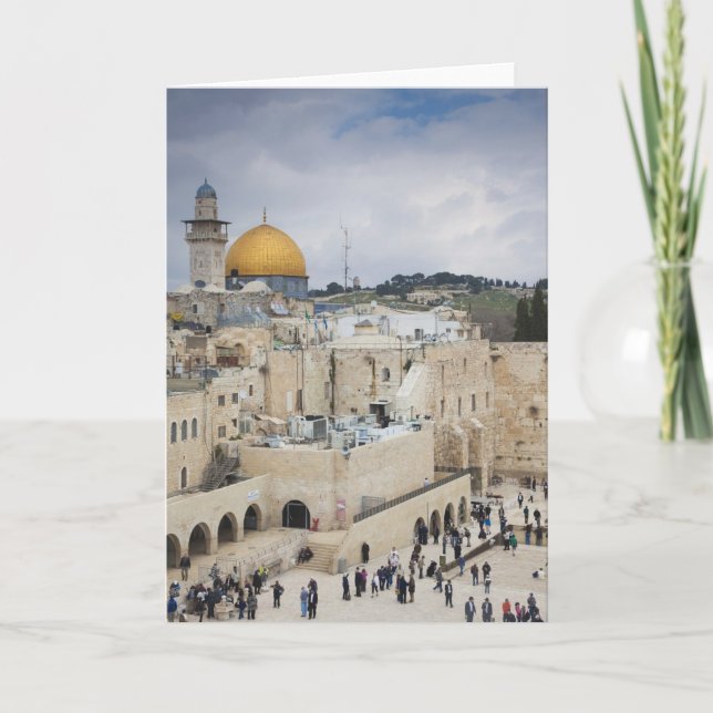 Besucher, Western Wall Plaza & Dome of the Rock Karte (Vorderseite)