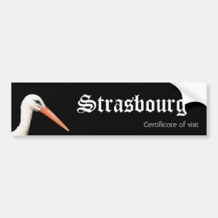 Besucherbescheinigung Straßburg Autoaufkleber