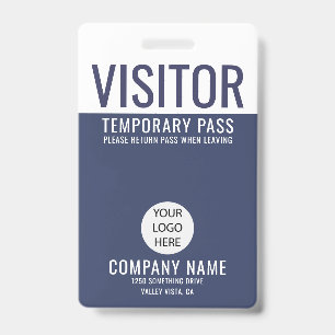 BesucherBlue Company Logo Besucherpass-ID Ausweis