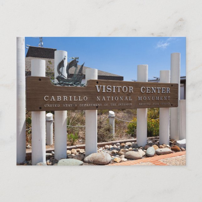 Besucherzentrum Sign Cabrillo National Monument, C Postkarte (Vorderseite)