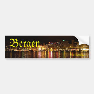 Besuchsbescheinigung Bergen Norwegen Reise Autoaufkleber