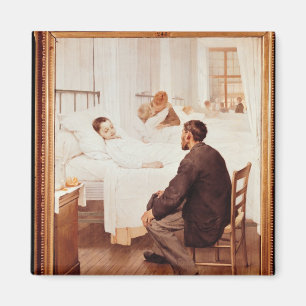 Besuchstag am Krankenhaus, 1889 Magnet