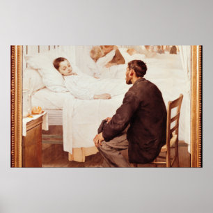 Besuchstag im Krankenhaus, 1889 Poster