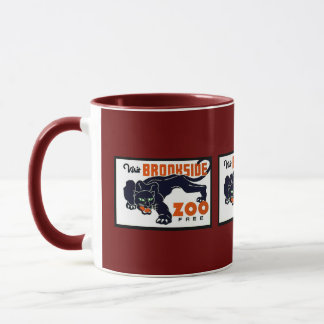 Besucht den Brookside Zoo kostenlos - WPA Plakat - Tasse