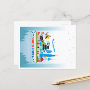 Besucht Südkorea Postkarte