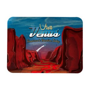 Besucht Venus Vintage Poster Magnet