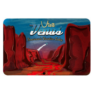 Besucht Venus Vintage Poster Magnet